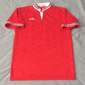 Diadora Soccer Shirt Red Medium